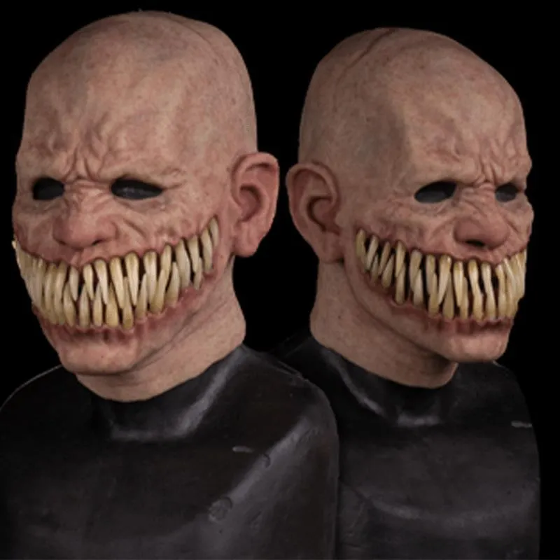 Party Masks Volwassen Horror Trick Toy Scary Prop Latex Mask Devil Face Cover Terror Griezelige Praktische grap voor Halloween Prank speelgoed
