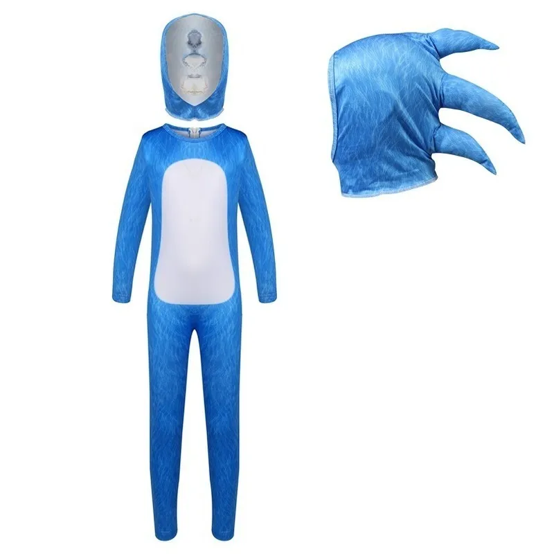 Jeu vidéo Sonic le hérisson pour enfants, combinaison de fête de carnaval d'halloween, Costume de masque pour enfants, robe Up243c