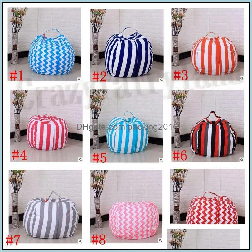 Storage Stuffed Animal Storage Bean Bag Chair Portable Kids Toy Storage Bag & Play Mat Clothes Home Organizer 43 Colors DHL DDE4349