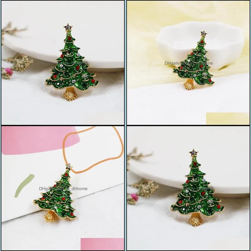 Pins, Brooches Krasivaya Metal Christmas Tree Fashion For Party Wholesale Jewelry Gifts