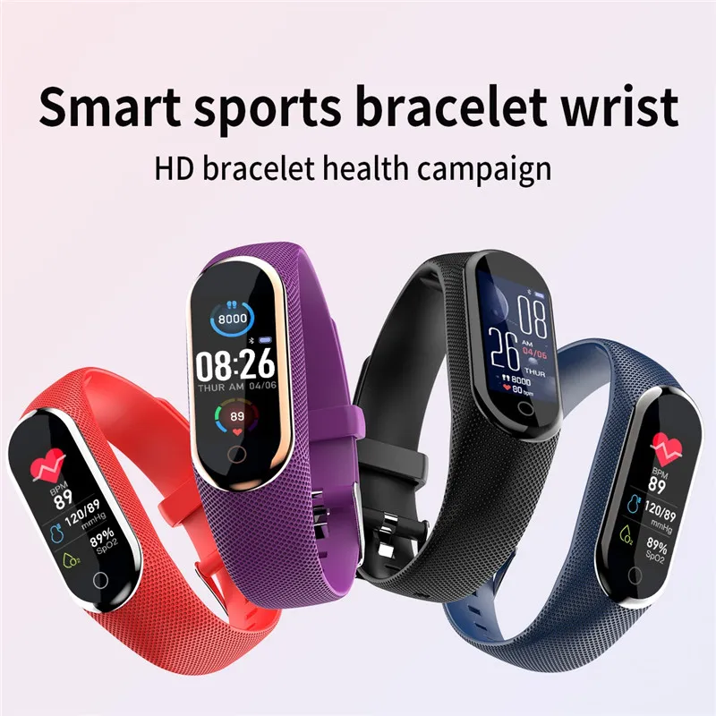M8 Smart-Armbänder Smartbracelet Herzfrequenzüberwachung, Anruferinnerung, individuelles Zifferblatt, Multisport-Bluetooth-Sportarmbänder