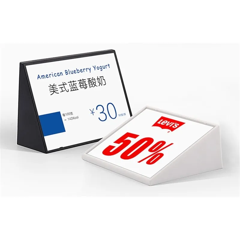 Single-Sided Presentation Slanted Sign Holder Portrait Acrylic Sign Display Holder Price Name Card Label Stand