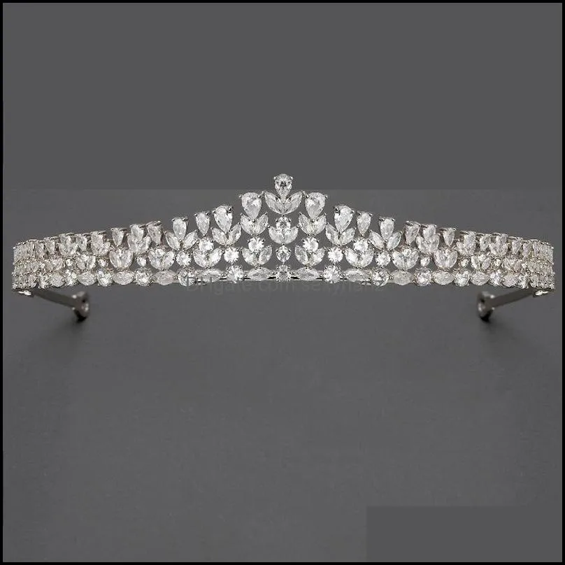 Hair Clips & Barrettes European Bride Crown Wedding Dress Headdress Accessories Engagement Jewelry