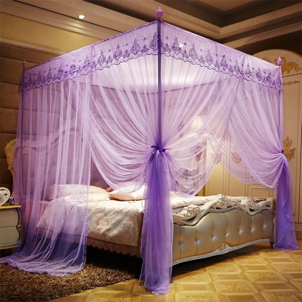 Purple mosquito net deals