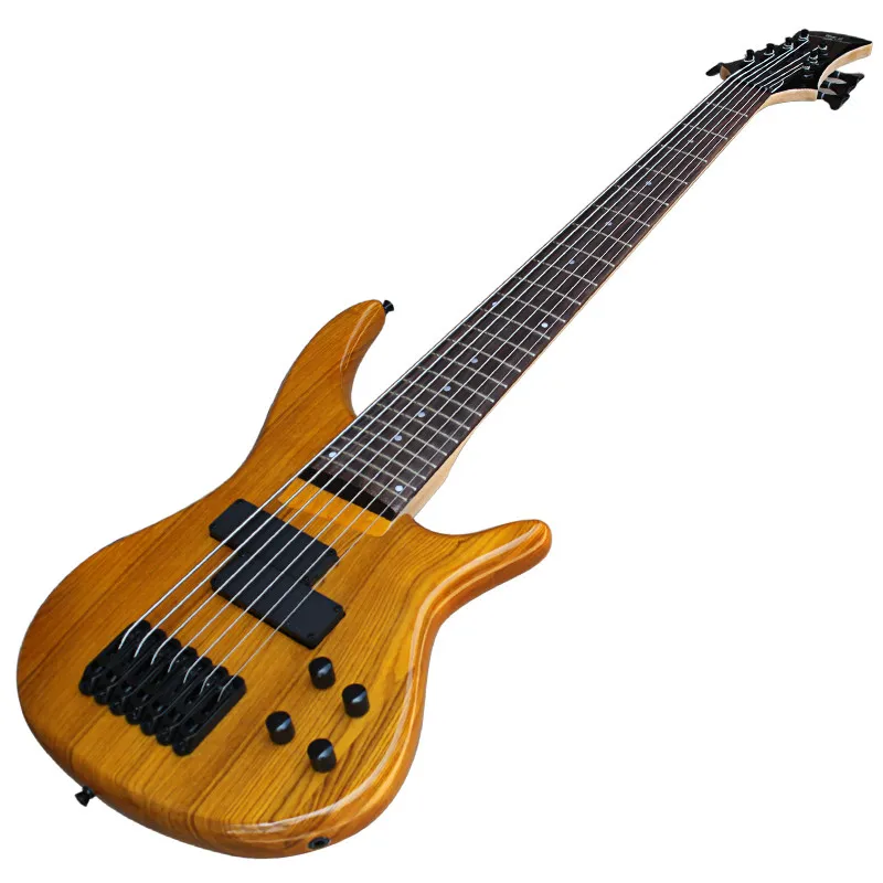 DHgate.com:7-String 24-Fret Electric Bass Guitar: Elm Body, Dual ...