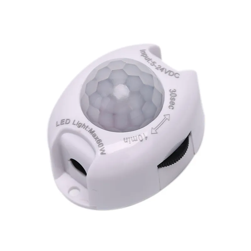 Sensor de movimento DC 5V 12V interruptor de luz detector de movimento Ativado temporizador automático motions sensores em desligado para luzes de tira de LED