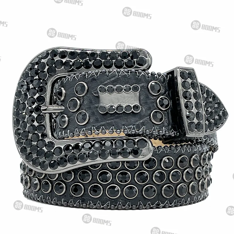 2021 Designer Belt Bb Simon Belts for Men Women Shiny diamond belt Black on Black Blue white multicolour