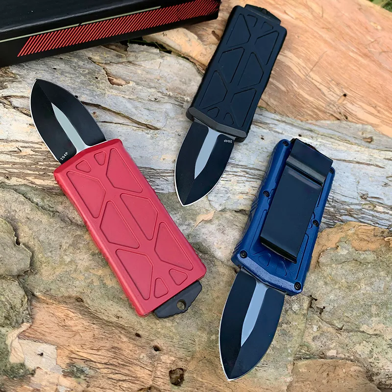 D2 Steel Mini Pocket Knife Zinc Eloy Handle With Money Clip Outdoor Camping Survival Tool Orignal Box325H5719090