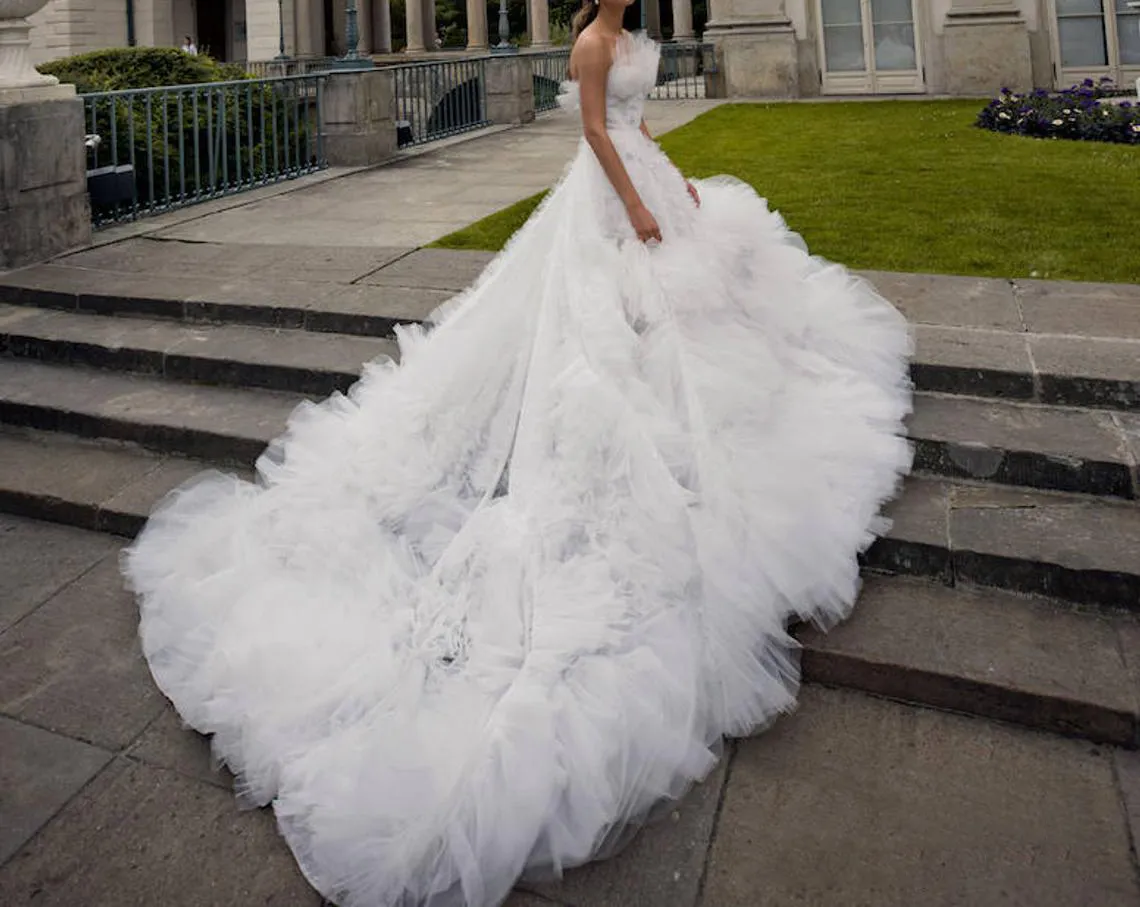Unveil Your Fairy-Tale Moment: 12+ Puffy Tulle Wedding Dresses to Steal the Show!
