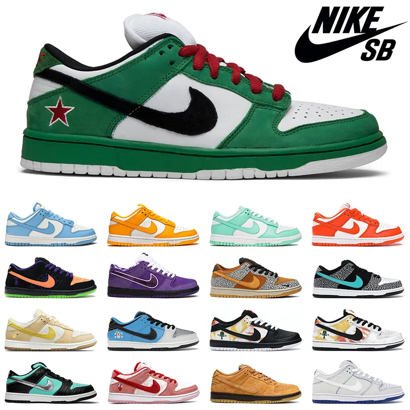 Nike Sb Dunk Heineken Running Shoes White Black Chunky Dunky Laser