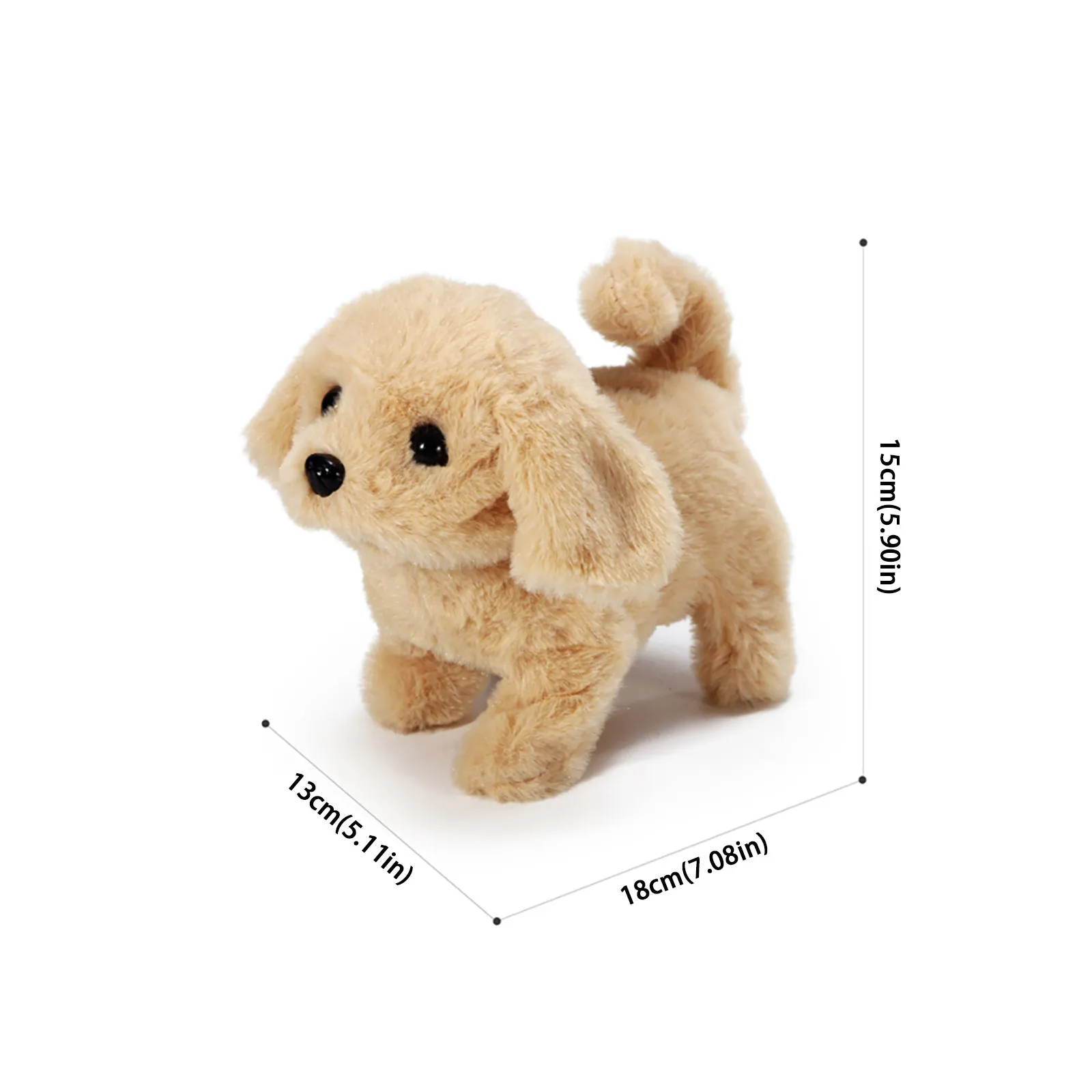 Smart Electric Robot Dog With Bell And Rope Cute Puppy Plush Toys