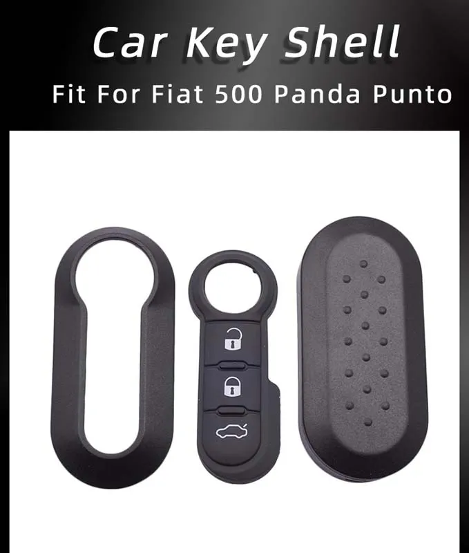 Guscio in Silicone Cover Chiave per Telecomando Fiat Grande Punto Evo Panda  Bravo Stilo 500 L