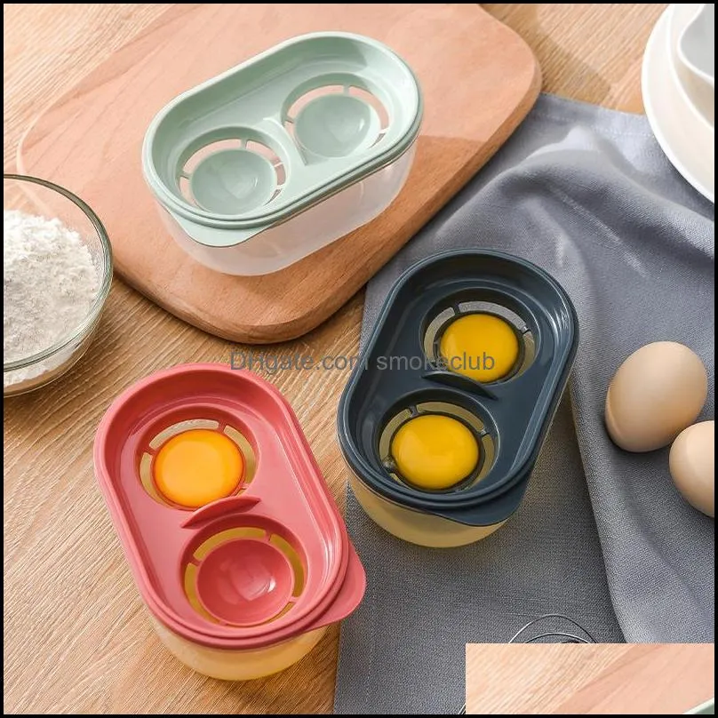 Инструменты для яиц Кухня Кухня, Обеденный Бар Домашний Сад Пластиковый Сепаратор Белый Yolk Sifting Шеф-повар Приготовление Гаджет Падение Доставка 2021 HFDAQ