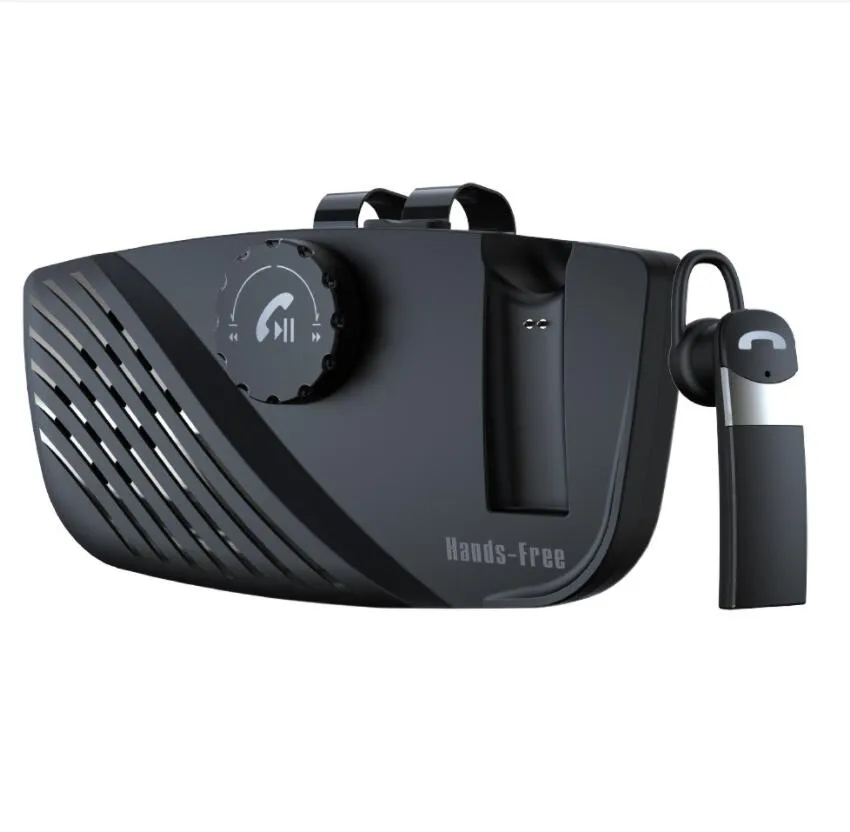 Trådlös bil Bluetooth-kompatibel V5.0-högtalarhandsfri kit Handsfria hörlurens headset Telefon Sun Visor Accessories SP09