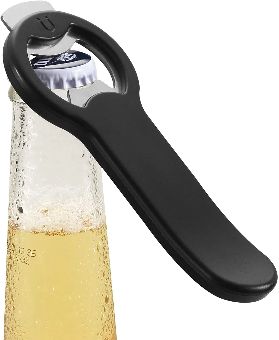 2 in 1 Beer Bottle Opener with Magnetic Cap Catcher Pop Can Openers Attached to Refrigerator for Easy Storage Avoid Loss