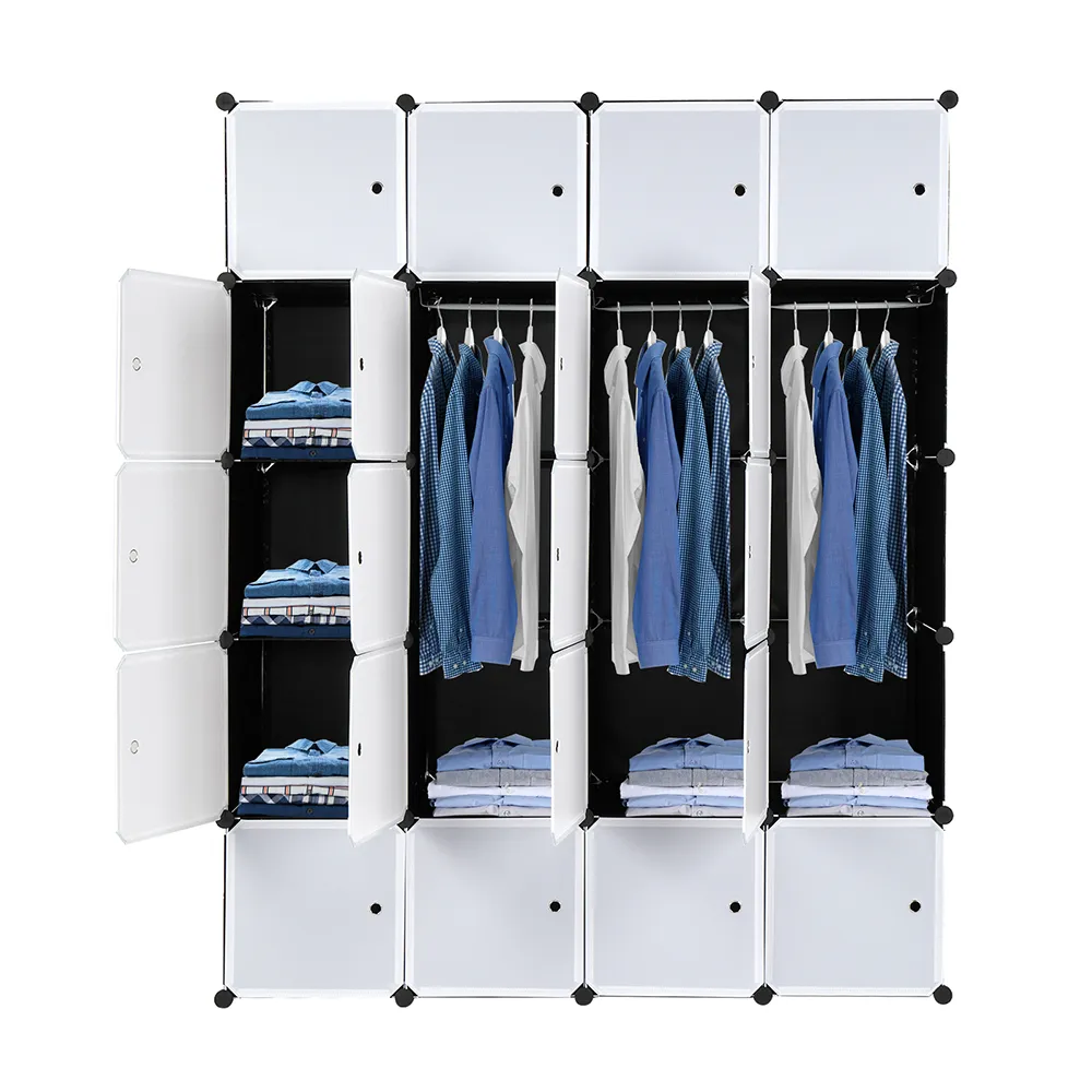 Organisateur de rangement 9 cubes - Armoire en plastique - Avec