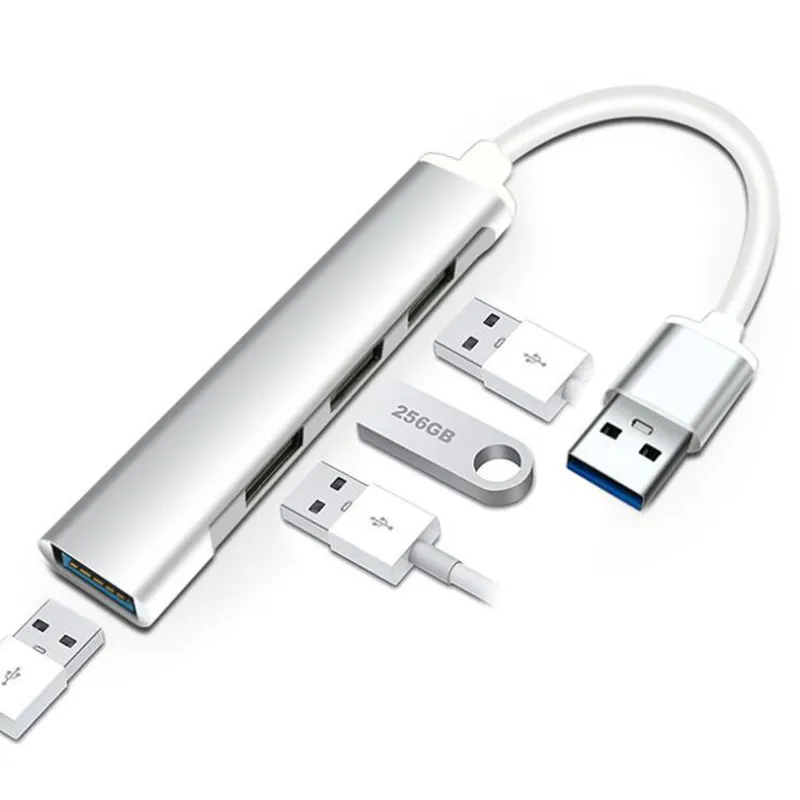 Ny USB Hub Typ C 4 Port Multi Splitter Adapter OTG för Lenovo MacBook Pro Air Pro PC Docking Station Splitter Dator Tillbehör