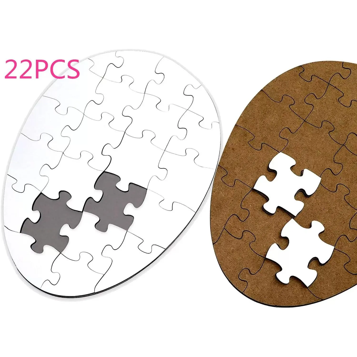 DHL Easter Egg Oval Shape Party Wood Blank Sublimation Puzzle DIY Heat Press Trasfer MDF Blank Jigsaw Decoration FY3568 C0121