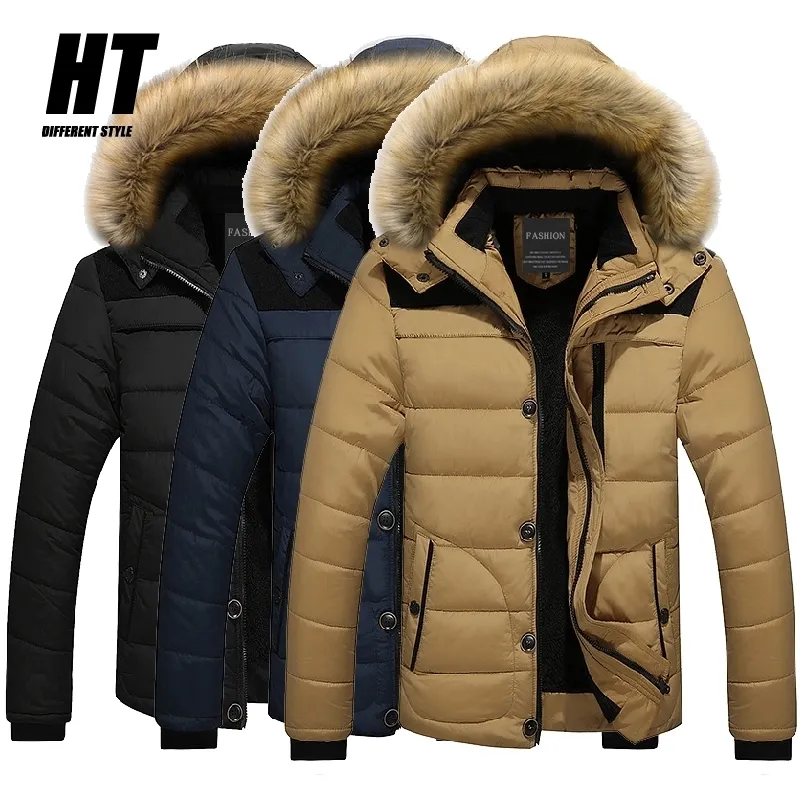 Marca de inverno jaqueta militar homens grossos lã quente parka multi-bolso cargo homens windbreaker com capuz neve parka casaco masculino 210222