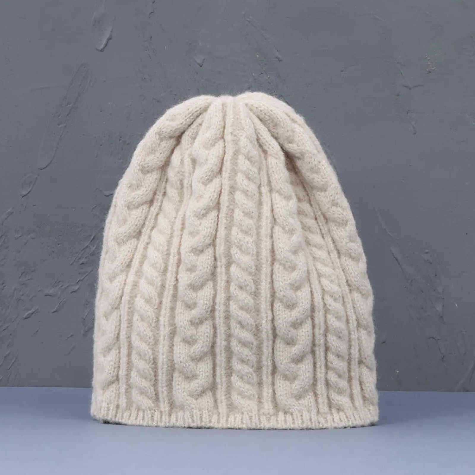 2021 NUOVI cappelli lavorati a maglia per le donne Beanie nero cappello invernale cappelli da uomo berretti da donna per le signore zucchetto solido berretto lavorato a maglia cappello spesso Y21111