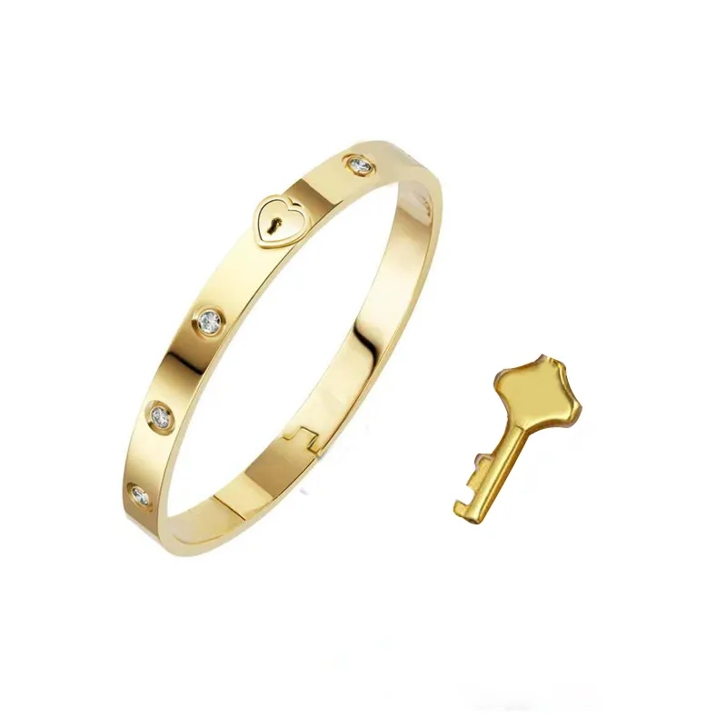 Vip jóias link pulseiras femininas pulseira de ouro com cristal moda aço inoxidável legal pulseira masculina designer caixa de saco de presente