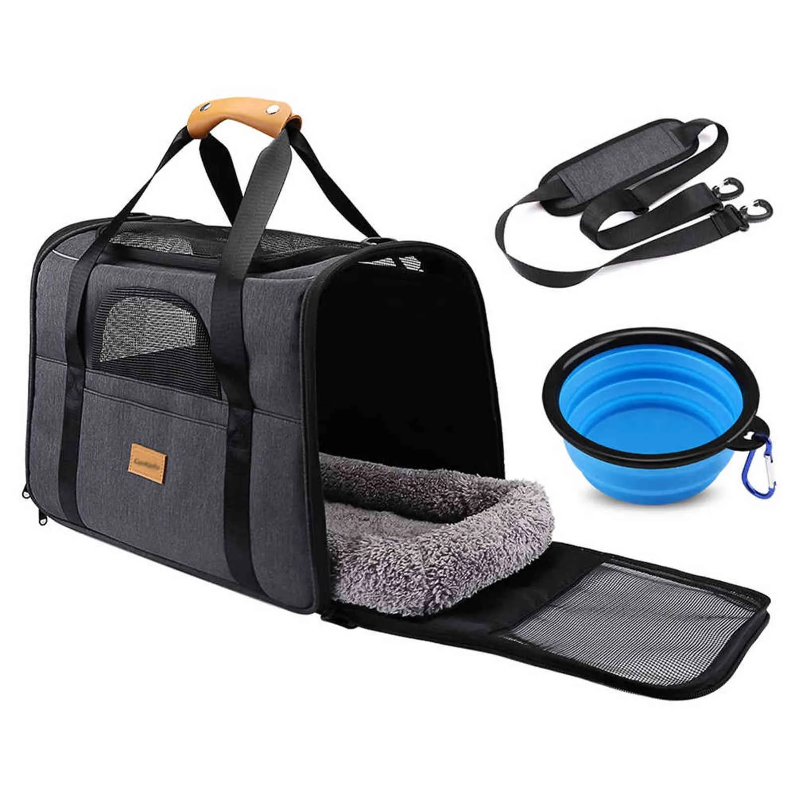 Cat Soft Dog Borsa portatile pieghevole per cani Zaino per animali domestici Zaino da viaggio per cani Borsa per il trasporto di animali domestici 211120