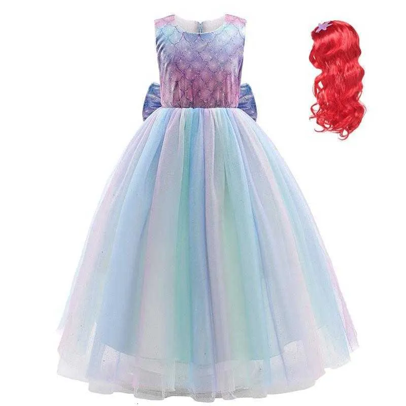 Disney Pequena Sereia Ariel Princesa Fantasia Crianças Vestido Para Meninas  Cosplay Crianças Carnaval Festa de Aniversário Roupas Sereia Vestido V