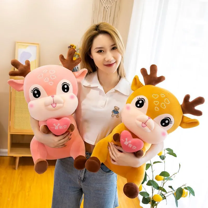 25cm Plush toy deer doll Christmas party cute Valentine's Day angel sleeping pillow soft animal soothing gift for children