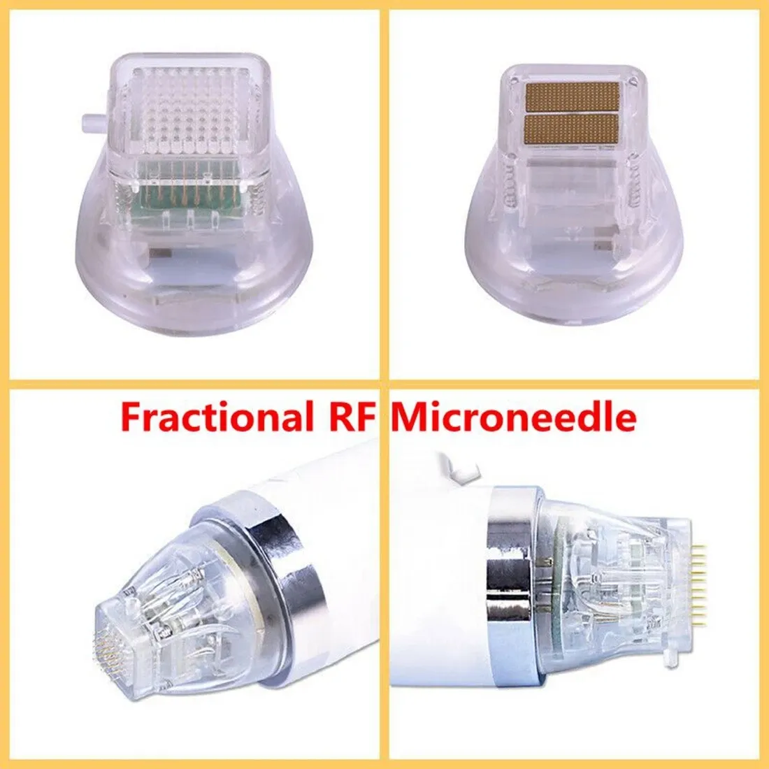 Disponibla förbrukningsbara guld RF-patronnålar tatuering Skönhet 10pin 25pin 64pin och nano mikronedel för fraktionerad RF mikro-nålmaskin