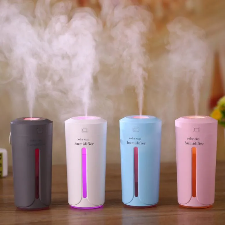 230ml colorful light cup Air Humidfier sundries USB Purifier Freshener LED Aromatherapy Diffuser Mist Maker for Home Auto Mini Car Humidifiers