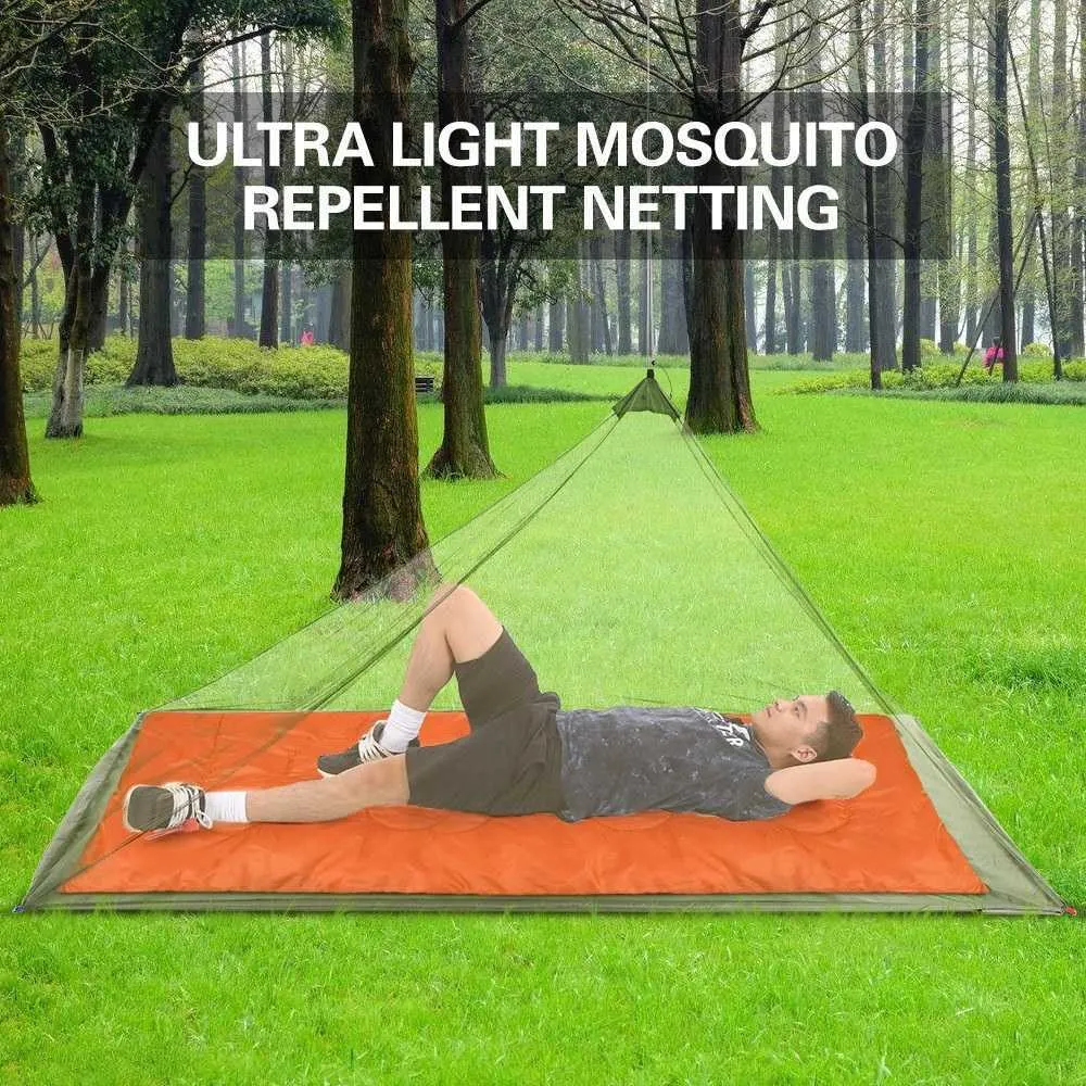 Ultra-léger été Anti moustique maille tente évents 1-2 personne Camping en plein air plage ravageur mouche insecte moustique répulsif Net tentes