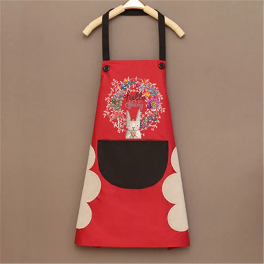 Grembiule Da Cucina Impermeabile Donna Con Ghirlanda Da Cucina Grembiule Da Cucina E Da Forno Lavabile A Prova Di Olio Con Design A Fumetti Da 1,56 € | DHgate