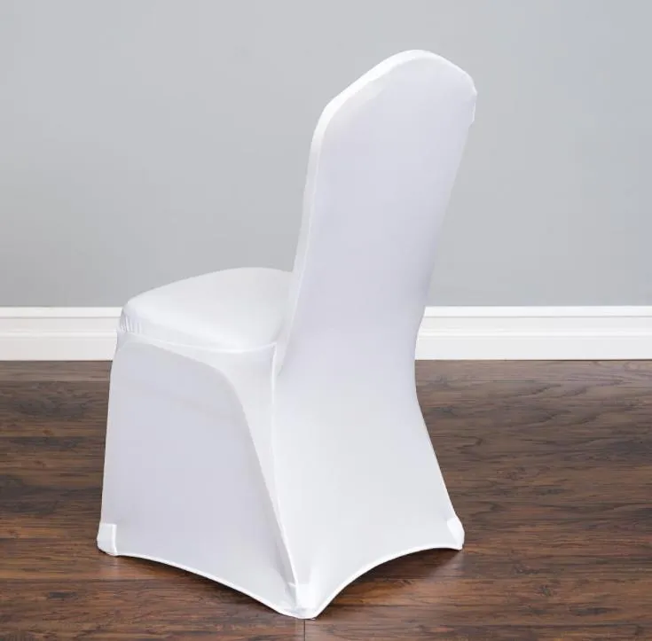 White spandex Wedding Party chair covers lycra for Banquet many color Plain Flexible SN2886