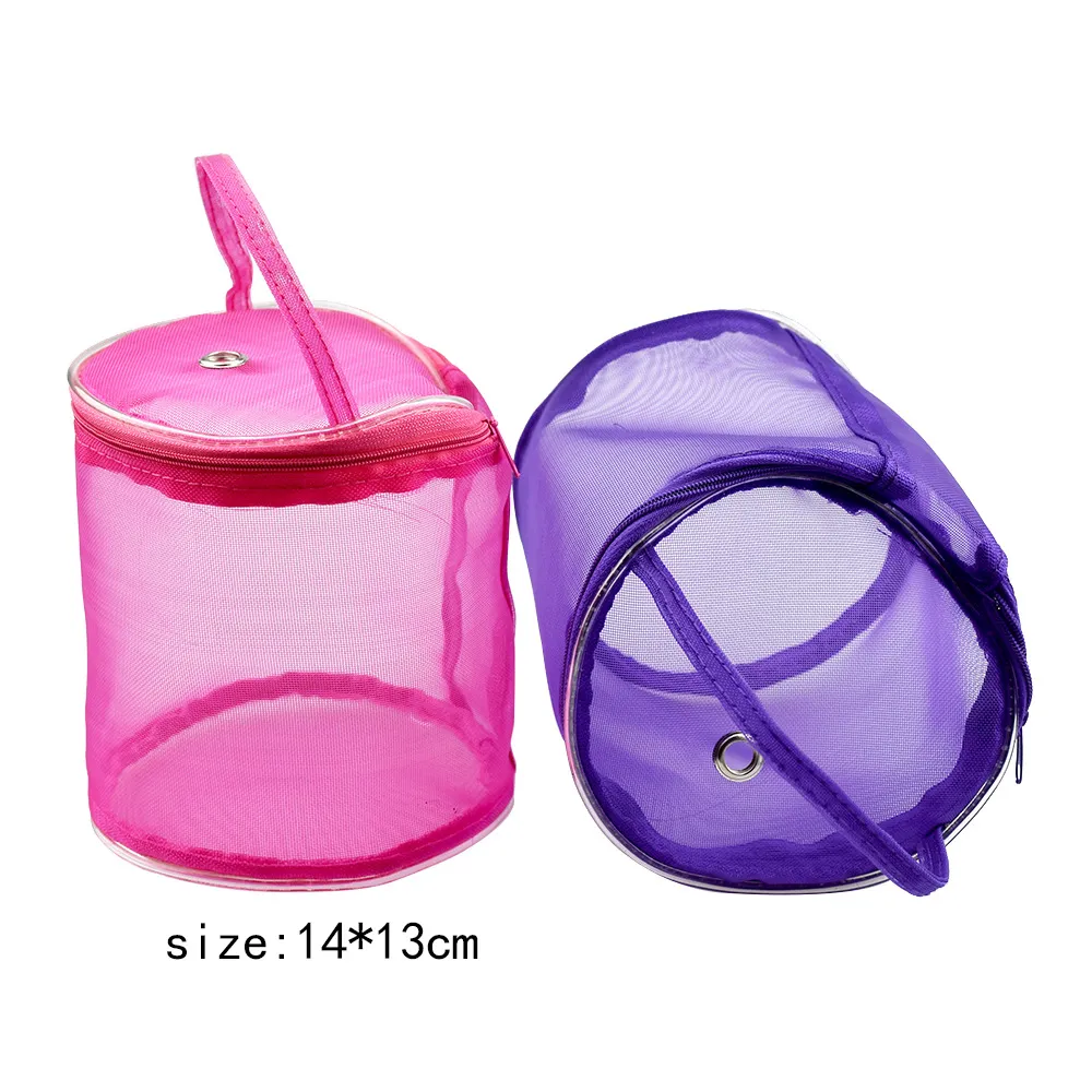 Knitting Yarn Storage Bag Case Yarn Drum Women Crochet Hook Thread Pouch Round Mesh DIY Tote Bags DH9685