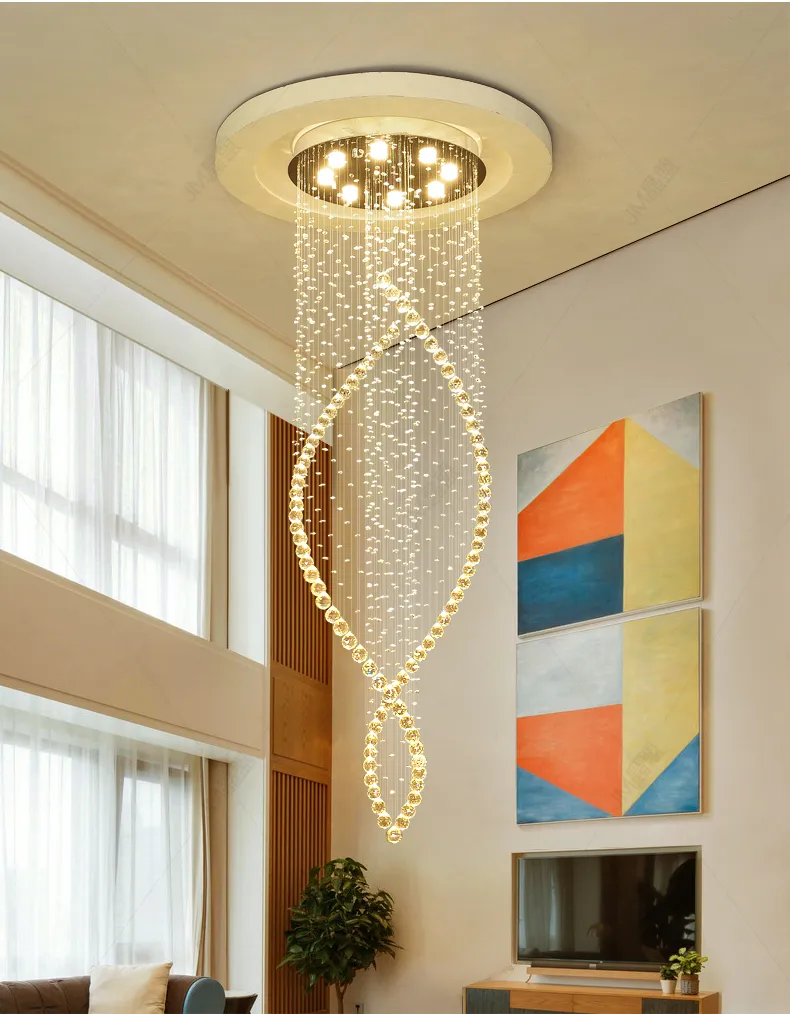 Luxury Modern LED K9 Crystal Chandelier Lights Fixture Long American Style  Hanging Lamps For Villa Living Room Lobby Parlor Indoor Home Lighting From  Umsannagu, $415.18 | DHgate.Com, image size:790x1014