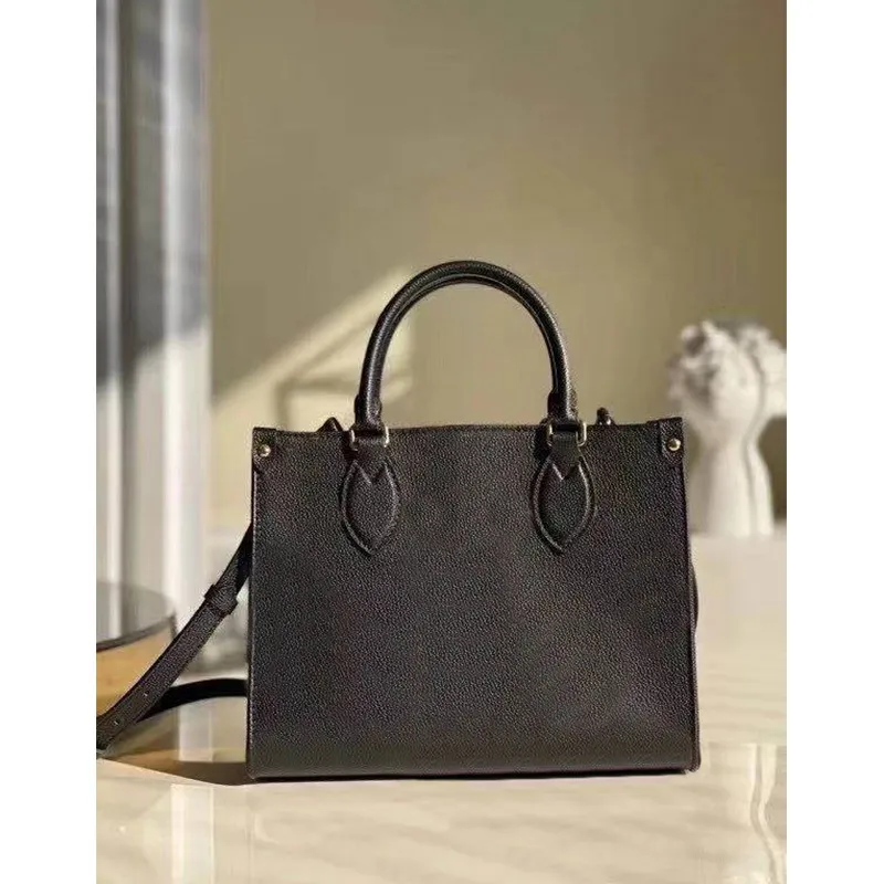 New handbag luxury retro 3A hot sale classic brand 25cm black shopping bag leather large capacity high quality handbag lady shoulder bag