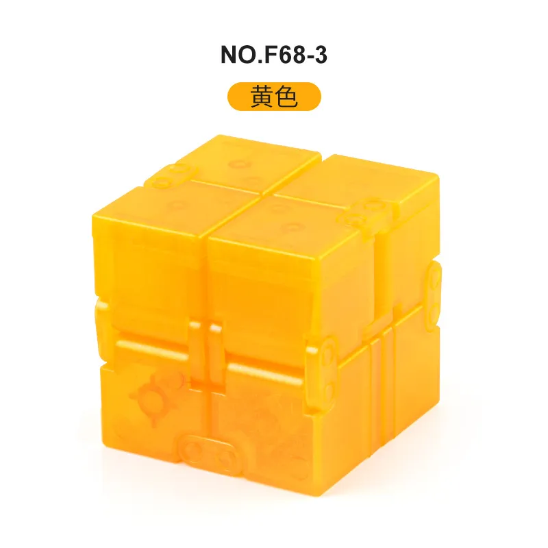 Fidget Cube Infinity – Jaune Macaron – 8x4x2 Cm – Cube Anti-Stress à Rotation Silencieuse – ABS – Pour Se Concentrer