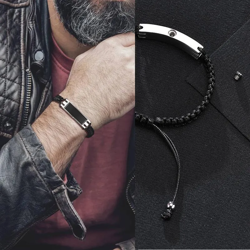 Bracelet de couple de personnalité européenne et américaine, tendance, corde en cuir incurvée, marque brillante, offre spéciale