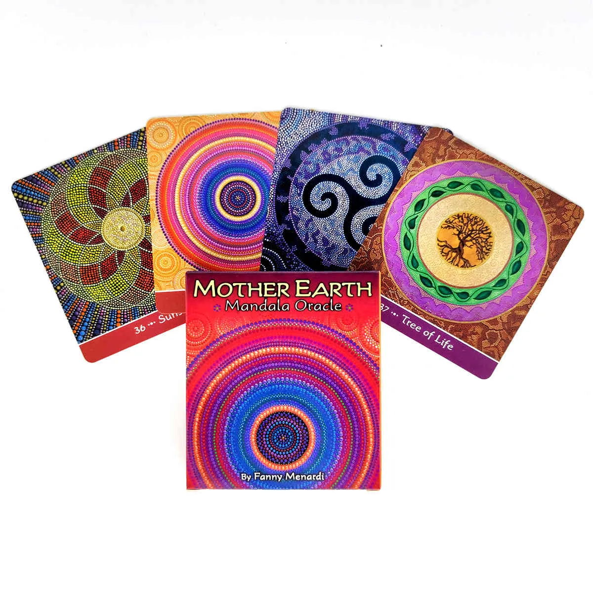 Nuove carte dei Tarocchi Madre Terra Mandala Oracle e PDF Guida Divinazione Mazzo Feste di intrattenimento Gioco da tavolo 44 Pz / scatola