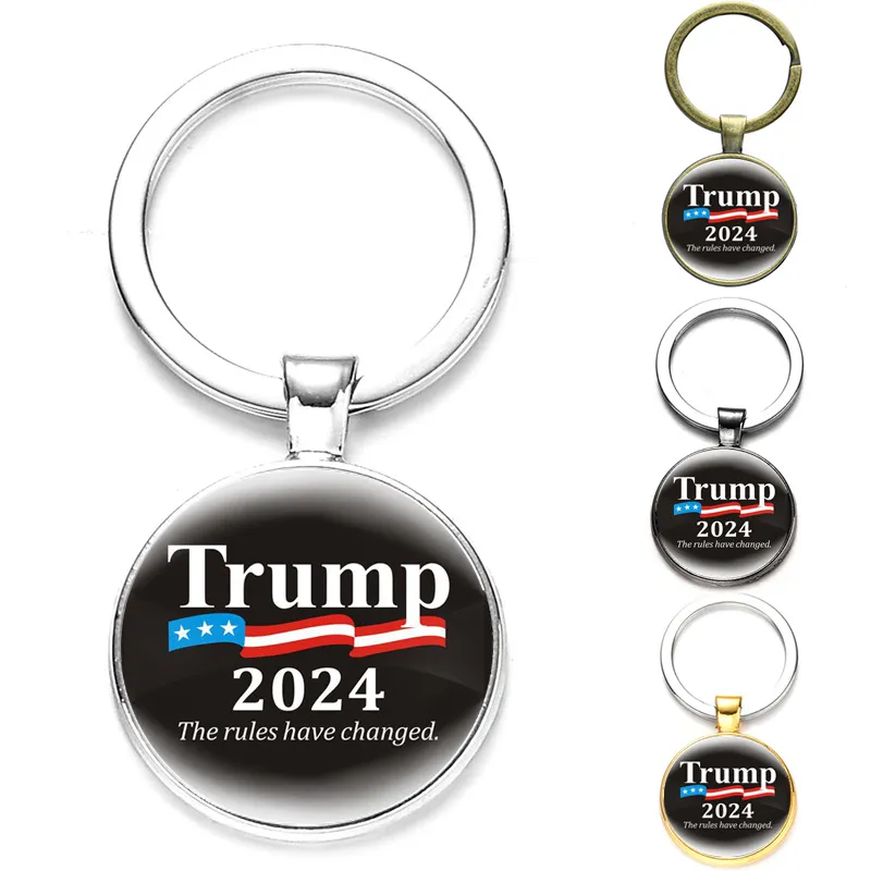 2024 Keychains di Trump Keyring Save Again Again Time Gem Keychain Case Chain.
