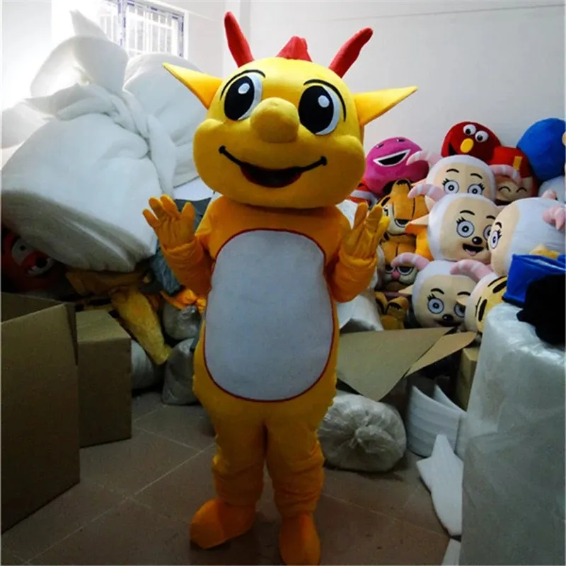 Volwassen maat Dragon mascotte kostuums Halloween Fancy Party Dress Coulper Character Carnival Kerstmis Pasenreclame Verjaardagsfeestje Kostuum outfit