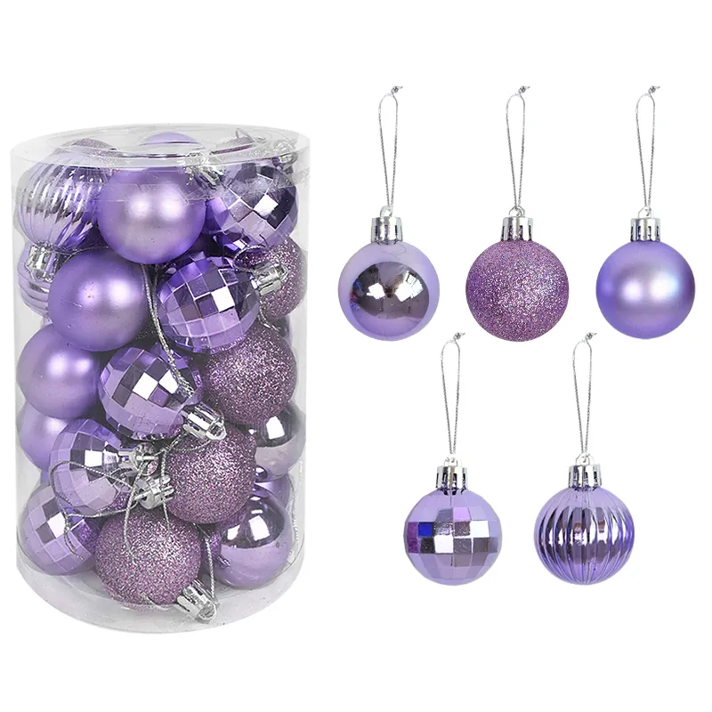 Sea Team 60 mm/2.36 Set di ornamenti per palline di Natale in plastica traspare