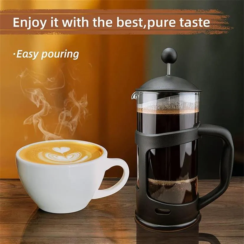 USA-Cafetiere-Kaffeepresse, perfekt für Kaffee-Liebhaber-Geschenke Morgenkaffee, maximaler Aroma-Kaffeebrauer mit Edelstahlfilter, 34 oz / 1 l - A50