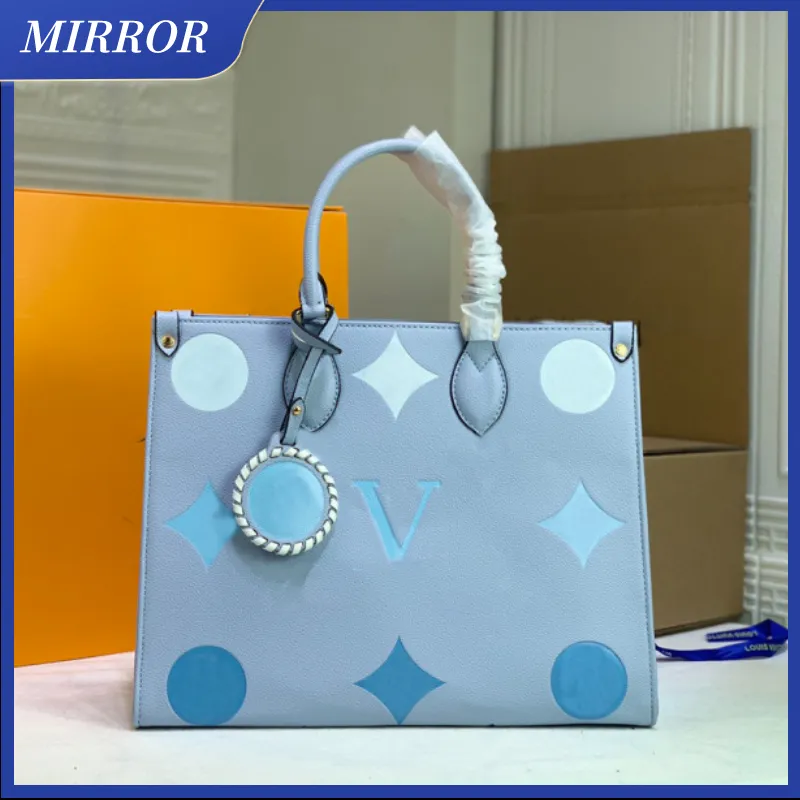 Зеркало высочайшее качество Женская кожаная мода сумка L Классическая цветочная сумка Большая емкость Пакет на месте