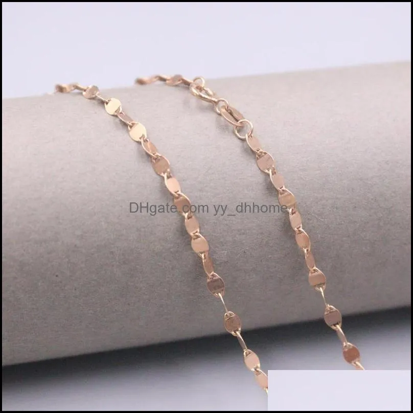 Цепи ожерелья подвески ювелирные украшения AU750 Real 18k Rose Gold Chainse для женщин.