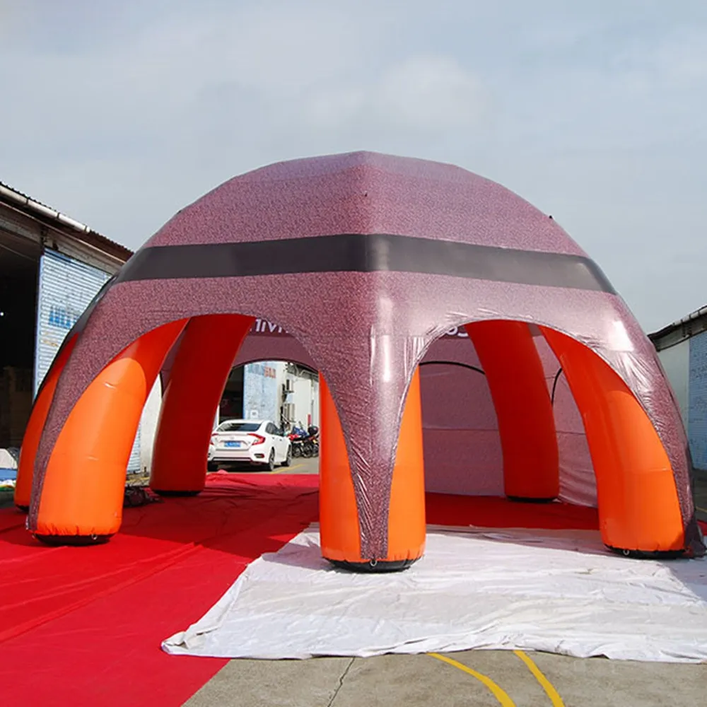قبة كبيرة في الهواء الطلق inflatabe Spider Tent 14m Party Station Gating Center Center Show Show مع الجدران الجانبية بخصم