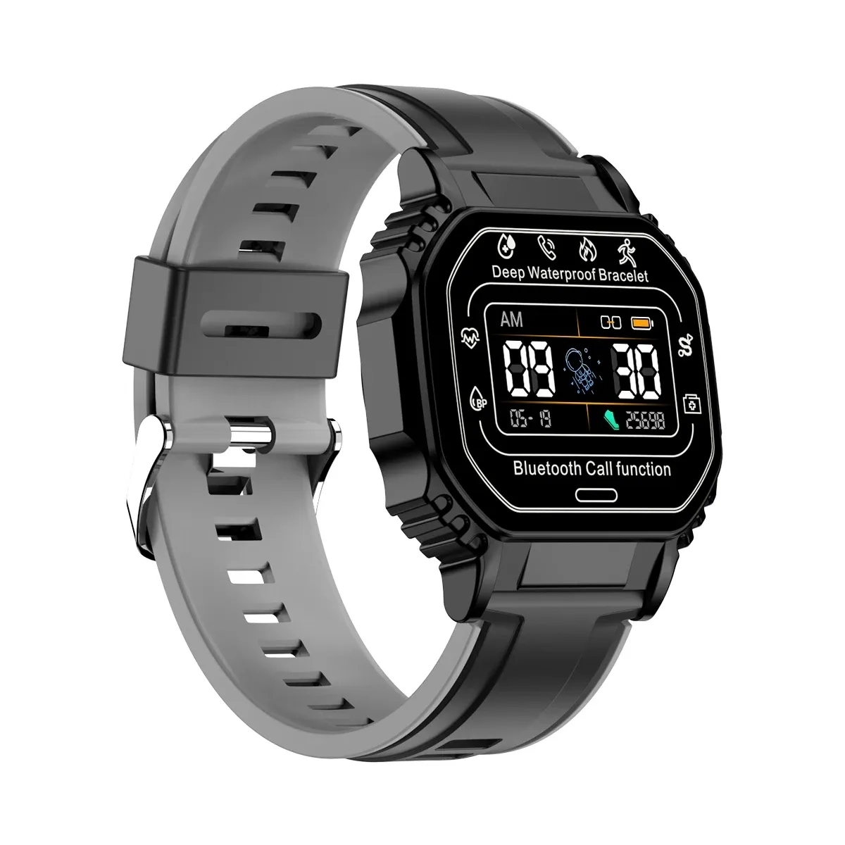 B2 Smart Watch Wristband Bluetooth Call Heart Rate Blodtryck Män Armband Aktivitet Tracker SmartWatch för Android IOS-telefon