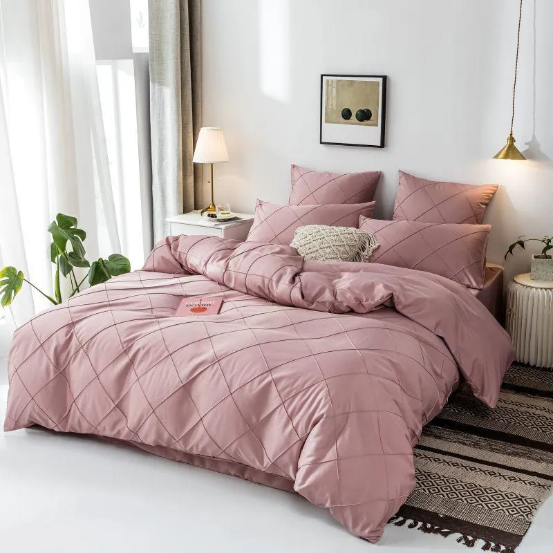 超歓迎 寝具セットキルトカバーダブル クイーン キングサイズパラクールde Lit Diamond Pattern Parure De Lit Diamondパターン掛け布具4ピース 在庫有り即納可 ホーム ガーデン 家庭用 布地織物 Svenh Art