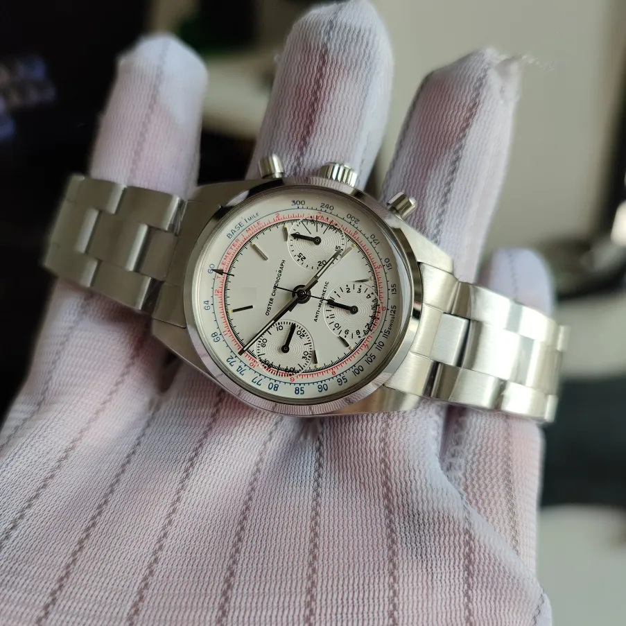 37mm automatico 7750 tutti i quadranti secondari funzionanti paulnewmen paul orologio da polso orologi in acciaio inossidabile collezione vintage cronografo 2965