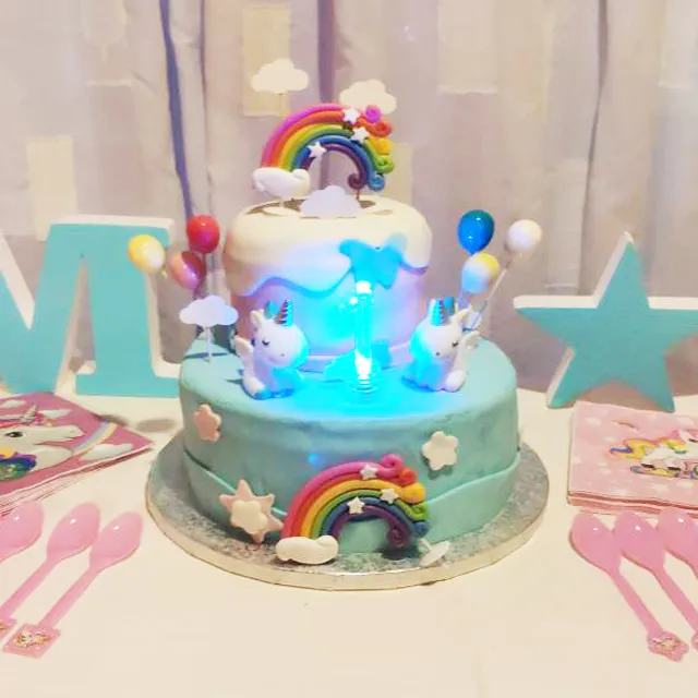 24 Cake Topper Unicorno In Cartone – Decorazioni Per Torte Compleanno, Baby Shower E Feste A Tema - 2